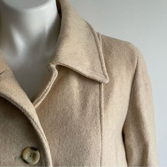 Cream Herman Kay Wool Coat, Size 14, Herman Kay Petite - Picture 5 of 12